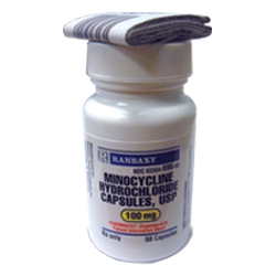 Minocycline 100mg, 50 capsules