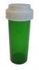 REVERSIBLE LID PILL VIALS- Green, Blue, Amber