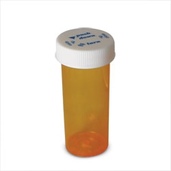 PILL VIALS -AMBER - Prescription Safety Cap